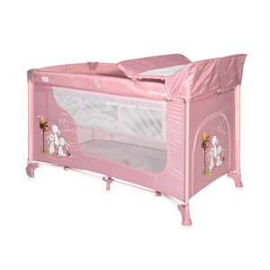 Кровать-манеж Lorelli MOONLIGHT 2 Beige Rose RABBITS