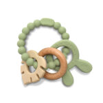 Прорезыватель для зубов ​​из силикона и бука Lorelli RABBIT Fresh Green
