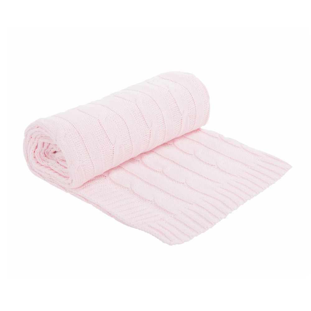 14239_2_5152856f Плед хлопковый вязаный Light Pink /3103010036 — изображение 1