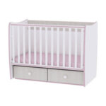 Кроватка детская Lorelli MATRIX White/Pink Crossline