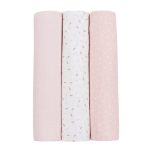 Набор из 3 муслиновых пеленок 100×100 см Confetti Pink /31103010075/