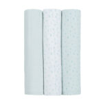 Набор из 3 муслиновых пеленок 100×100 см Dots Blue /31103010077/