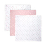 Набор пелёнок 3 шт. Lorelli Muslin Swaddle Blanket 80×80 cm, TRIO Rose Mix