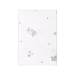 Простыня из хлопка ранфорс 100×150 см Lorelli LITTLE RABBITS GREY