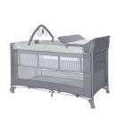 Кровать-манеж Lorelli TORINO 2 Plus GREY STRIPED ELEMENTS