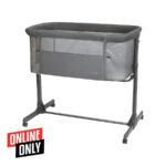 Кроватка приставная Kikkaboo NOAH Dark Grey 2025