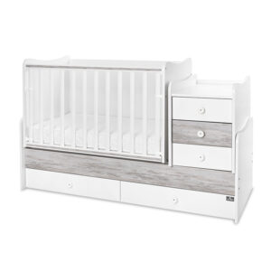 Кроватка детская Lorelli MAXI PLUS NEW White Artwood