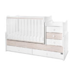 Кроватка детская Lorelli MAXI PLUS NEW White Light Oak