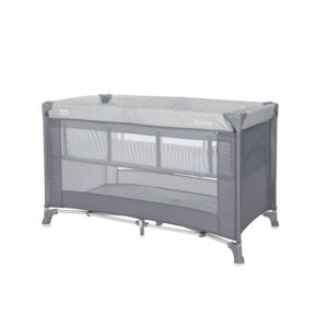 Кровать-манеж Lorelli TORINO 2 Grey STRIPED ELEMENTS