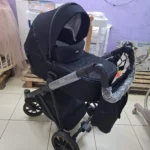 Bair Vega Soft детская коляска 2 в 1, многофункциональная коляска для новорожденных • Black magma, черный (VSM-05)